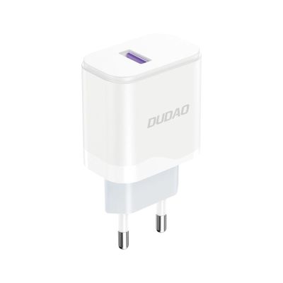 2. Dudao A20EU USB-A 18W Wandladegerät - weiß + USB-A - USB-C Kabel