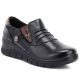 Schwarze Keilschuhe aus Leder für Damen, Vinceza 133118