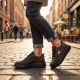 8. Damen-Plateauschuhe aus braunem Leder, Modell Vinceza 41523