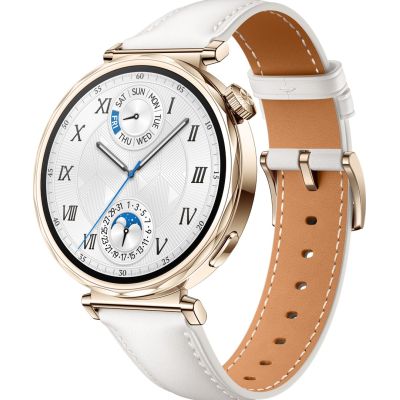 3. Huawei WATCH GT 5 41 mm | Smartwatch | GPS (Satellit) | AMOLED | 1,32 Zoll | Weiß