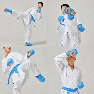 13. Karate WKF BLAU Schienbein- und Fußschützer | MOOTO