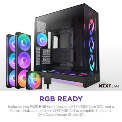 13. NZXT H9 FLOW RGB+ MIDI-TOWER-CASE MIT FENSTER, SCHWARZ