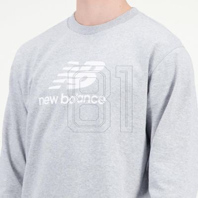 9. New Balance ESSENTIALS STACKED LOGO FRENC AG M MT31538AG Sweatshirt