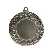 Silbermedaille mit Platz für ein 25-mm-Emblem – Stahlmedaille