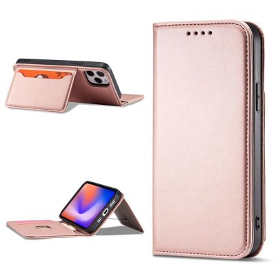 12. Magnetkartenhülle für iPhone 12 Pro Max Tasche Kartenetui Kartenhalter Pink