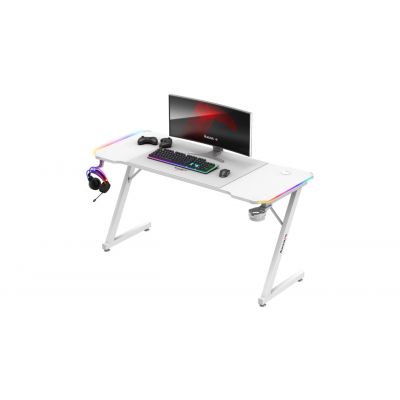 6. Huzaro Hero 3.3 Weißer RGB-Gaming-Schreibtisch