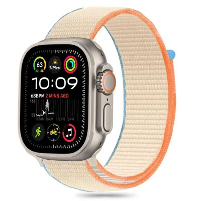 Tech-Protect Nylonarmband für Apple Watch 6/7/8/9/10/SE/Ultra 1/2 (44/45/46/49 mm) – Beige