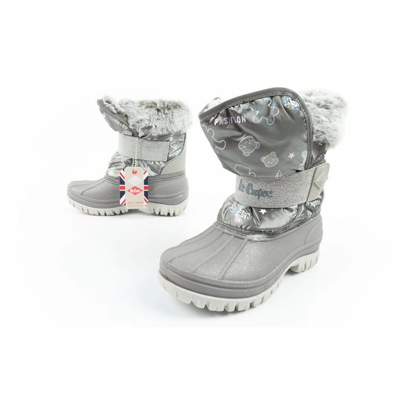 8. Lee Cooper Winterstiefel Kinder isolierte Schneestiefel für Mädchen Grau