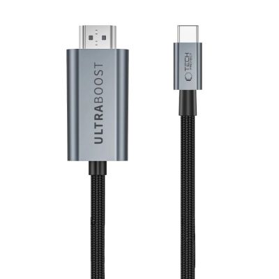 2. Tech-Protect UltraBoost USB-C HDMI 2.1 60Hz Videokabel 300 cm - Grau