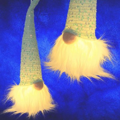 8. Dekorative LED-Weihnachtsmannfigur, 25 cm, blau