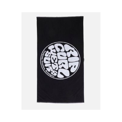 Schwarzes Strandtuch mit RIP CURL Logo