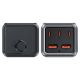 6. Acefast Z2 GaN 75W PD-Tischladegerät 3x USB-C 2x USB-A - Schwarz und Grau