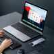 13. Tech-Protect HB09 USB-Hub 8-in-1 (USB-C + USB-A 3.0 + USB-C 3.0 + HDMI 4K 60Hz + SD/TF + PD 100W + RJ45 1000 MB/s) – Grau