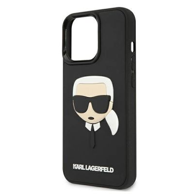 5. Karl Lagerfeld 3D Rubber Karl's Head Case für iPhone 13 Pro / iPhone 13 - Schwarz