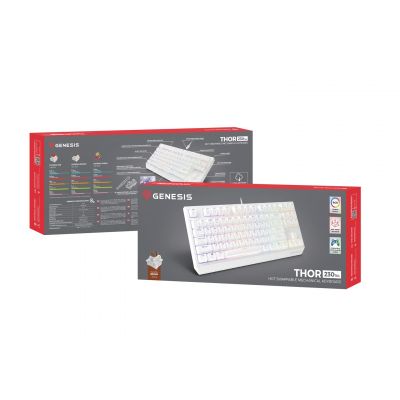 8. GENESIS Thor 230 TKL USB + RF QWERTY-Tastatur