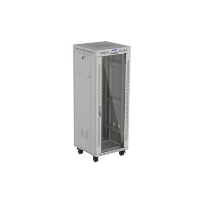 6. LANBERG Standschrank 19" 32U 600x600 Graue Glastür LCD (Flatpack) V2