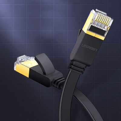 11. Ugreen Ethernet-Patchkabel U/FTP Cat. 7 10 Gbit/s flach 0,5 m schwarz (NW106)