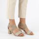 5. Goldfarbene Jezzi RMR1954-27 Riemchensandalen für Damen