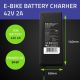 6. Qoltec 52613 36V 42V 2A Elektrofahrrad-Ladegerät mit Bosch 3-Pin-Stecker + Stromkabel