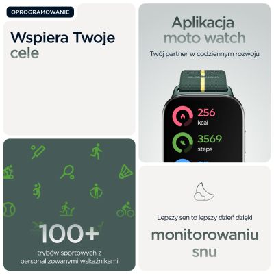 15. Motorola Moto Watch Fit 44 mm Trekking Green Smartwatch
