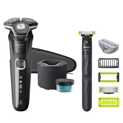 3. Philips Rasierer Serie 5000 S5898/79 Rotationsrasierer/Trimmer Chrom