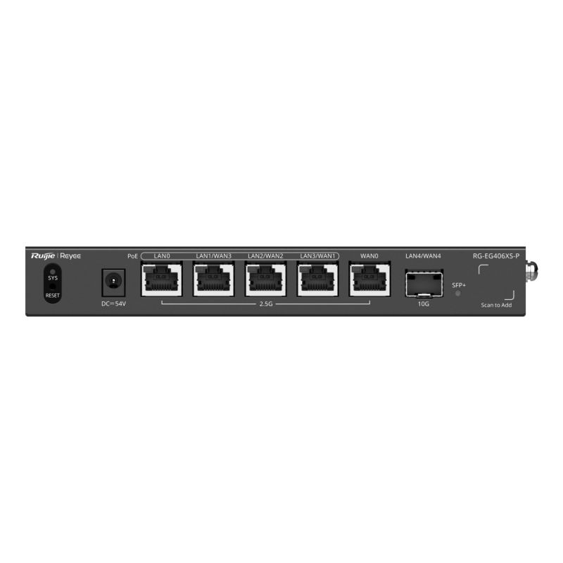 2. Ruijie Networks RG-EG406XS-P Router 2,5-Gigabit-Ethernet Schwarz