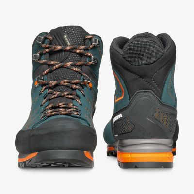 3. Scarpa Zodiac Trk GTX Trekkingschuhe – Petrol/Rosorange, Größe: 47