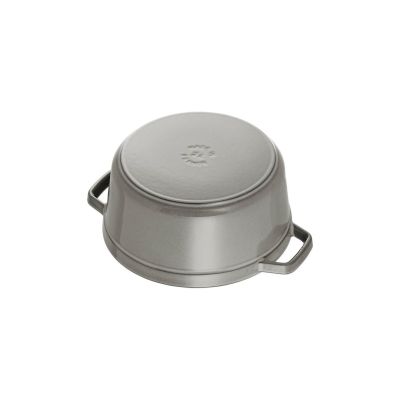 7. STAUB Runder Gusseisentopf 40500-246-0 3,8 l Graphit