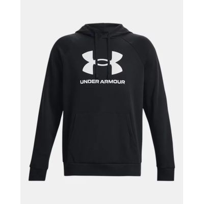 Under Armour Rival Fleece Logo Hoodie mit Kapuze – black/white