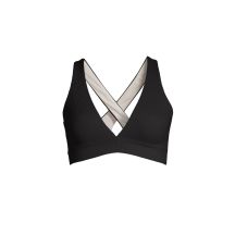 CASALL V-Ausschnitt Crossback Bikini Top Schwarz
