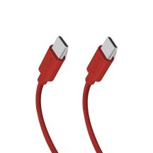 SBS TECABLETISSUETCCR USB-C – USB-C-Kabel 1,5 m 60 W geflochten – rot