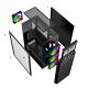 10. GEMBIRD FORNAX 400X MIDI-TOWER-CASE (2x USB 3.0, 1x USB 2.0, HD-Audio, Seitenwand aus Glas, ARGB-Hintergrundbeleuchtung) SCHWARZ