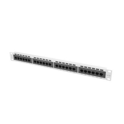 2. Patchpanel Lanberg PPU5-1024-S (1U; Kat. 5e; 24xRJ-45)