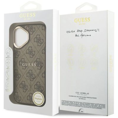 8. Guess 4G PU Classic Logo MagSafe Hülle für iPhone 17 - Braun