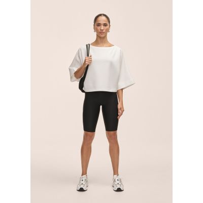 2. Casall Aria Cropped Boatneck Damen-T-Shirt Weiß