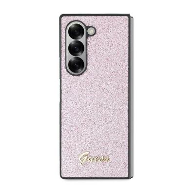 2. Guess 4G Glitter Script Hülle für Samsung Galaxy Z Fold 6 – Rosa