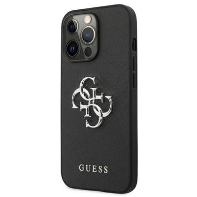 2. Guess Saffiano 4G Metal Logo Case für iPhone 13 Pro / 13 6.1" - Schwarz