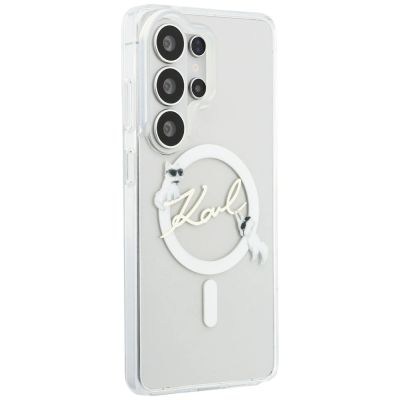 4. Karl Lagerfeld IML KC Script MagSafe Hülle für Samsung Galaxy S26 Ultra - Transparent