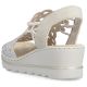 2. Beige Keilsandalen für Damen Rieker 67465-62