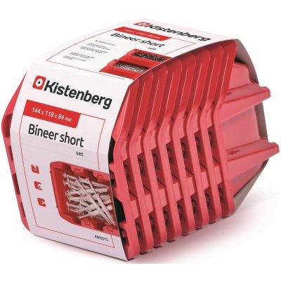 21. BINEER KURZES WORKSHOP-BEHÄLTERSET 8-TEILIG ROT KISTENBERG