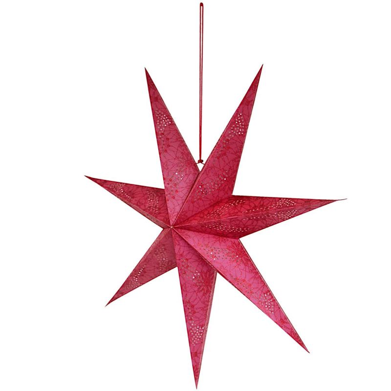3. Dekorativer Papierstern 45 cm Rot