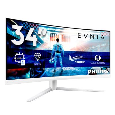 29. Philips 34M2C5501A/00 Computermonitor 86,4 cm (34") 3440 x 1440 px Wide Quad HD LCD Weiß