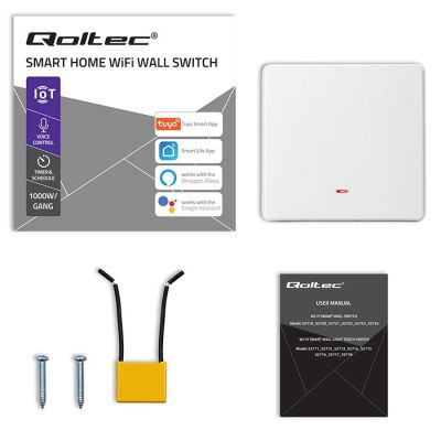 8. QOLTEC LICHT-EIN/AUS-SCHALTER | 1-KANAL | WLAN | TIMER | TUYA | WEISS