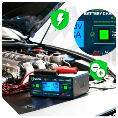 7. Mikroprozessorgesteuertes Autobatterieladegerät 10A 6-150 Ah 2-24 V W14018 WUBER