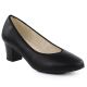 Schwarze Damen-Pumps aus Leder mit niedrigem Absatz, Modell Rieker 44650