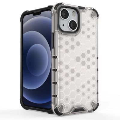2. Honeycomb Handyhülle Schutzhülle mit TPU Rahmen für iPhone 13 mini transparent