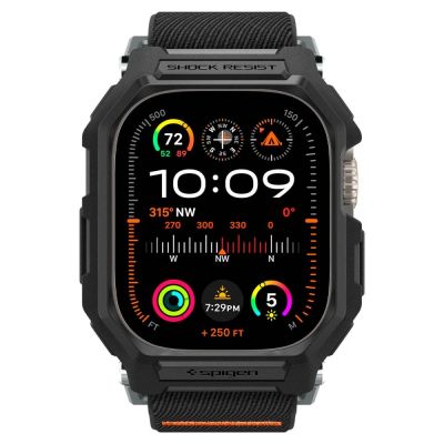 4. Spigen Lite Fit Pro Hülle mit Armband für Apple Watch Ultra 1/2 (49 mm) – mattschwarz
