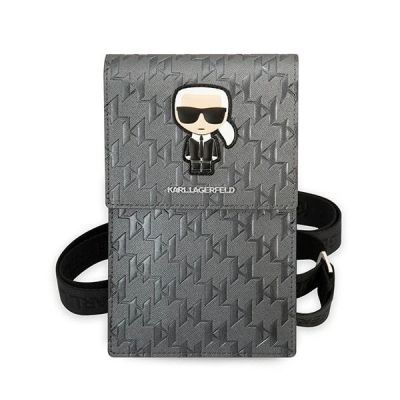 2. Karl Lagerfeld Ikonik Karl Monogram Patch Tasche – Silber