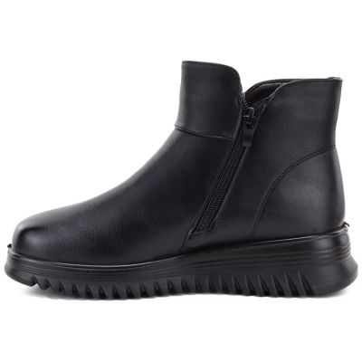 3. Bequeme Damen-Ankle-Boots mit Keilabsatz, schwarz, Potocki PT16396