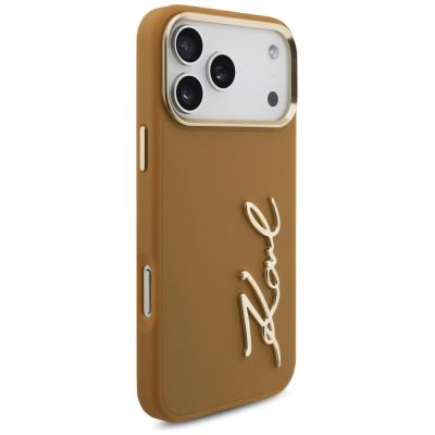 4. Karl Lagerfeld Karl Script Logo Case für iPhone 17 Pro Max - Braun